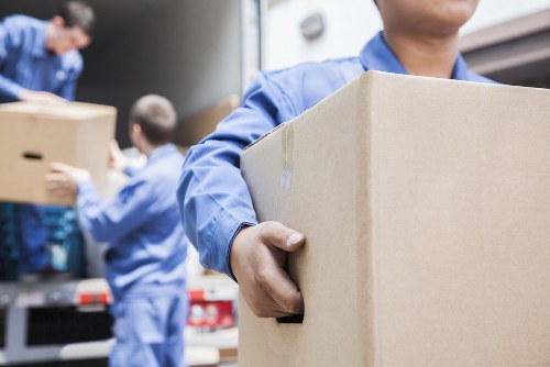Man and van removals team working in Hillingdon with a moving van