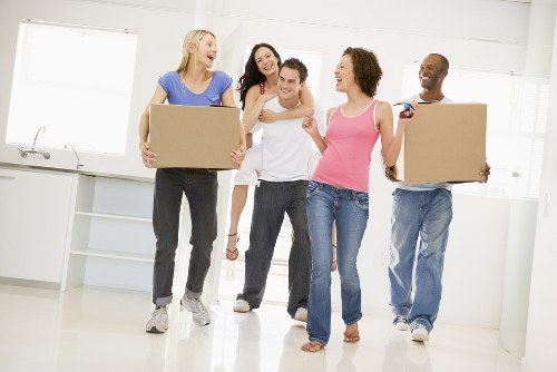 House removals team preparing for a move in Hillingdon