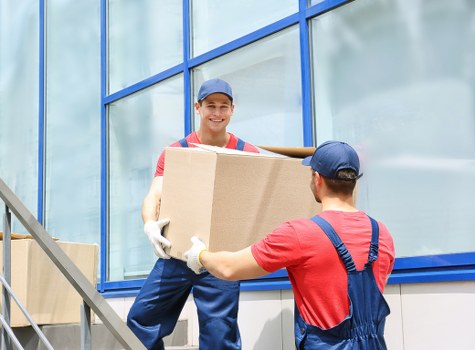 Removal van loading for a local Hillingdon house move