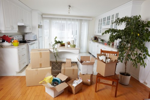 Packing boxes and protecting belongings for a local move