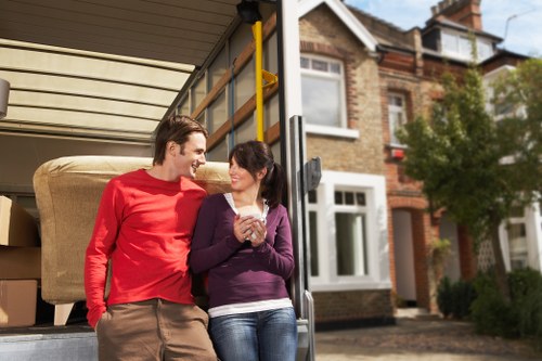 Man and van vehicle handling goods during transport